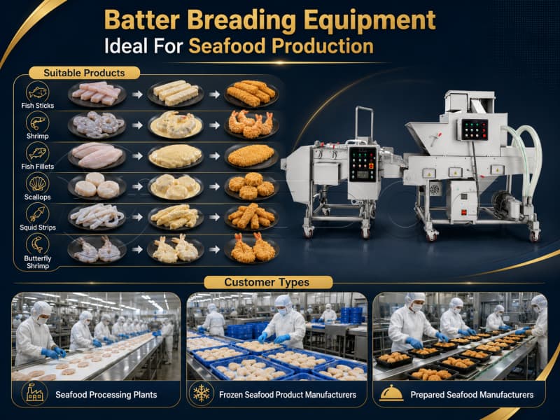 Batter Breading Equipment Ideal for Seafood Production